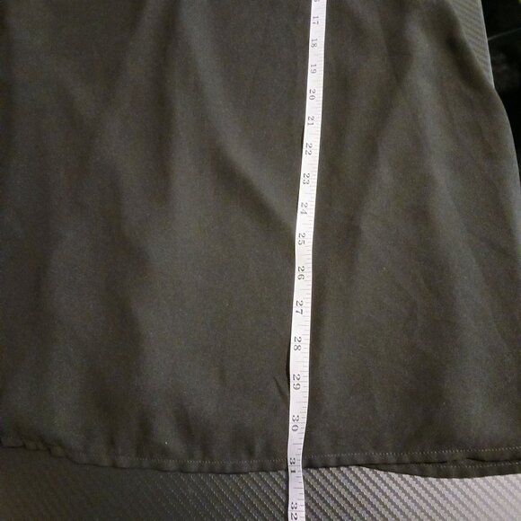 2 Lulus Chiffon Shift Dresses Size S Coral Red Geometric/Black V-Neck Cut-Out - Picture 14 of 16